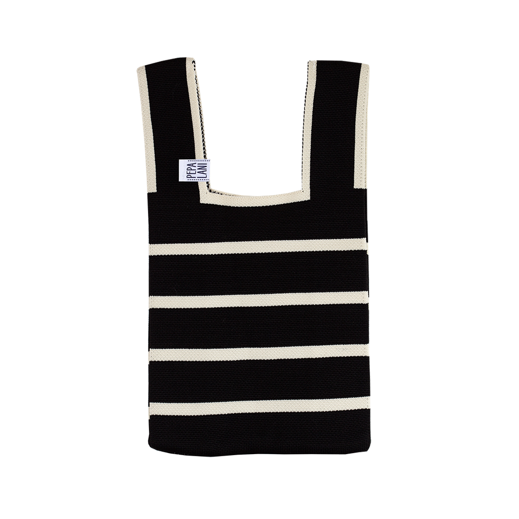Pepa lani poppy bag Black & White Stripes