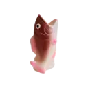 Kitsch Kitchen candle holder fish red/pink