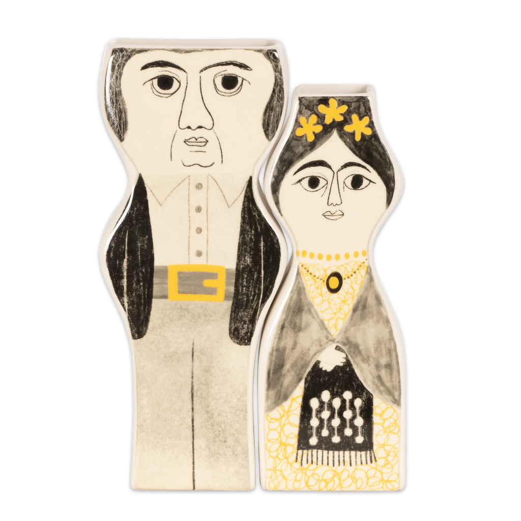 Kitsch Kitchen vase set Diego & Frieda b/w