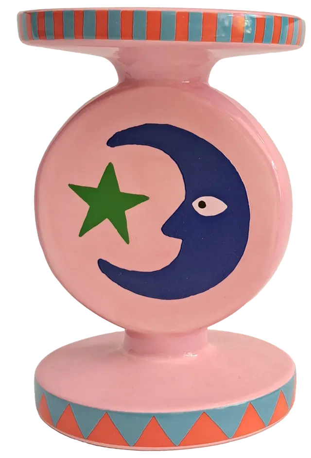 Kitsch Kitchen candle holder Loteria La Luna