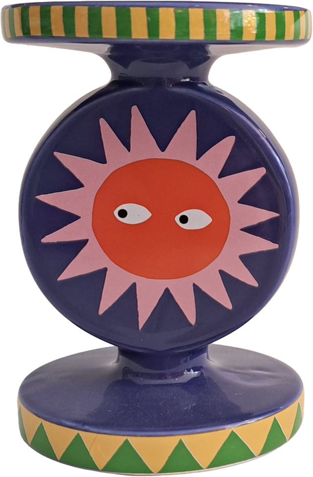 Kitsch Kitchen candle holder Loteria El Sol