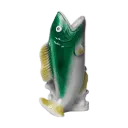 Kitsch Kitchen vase fish green/yellow