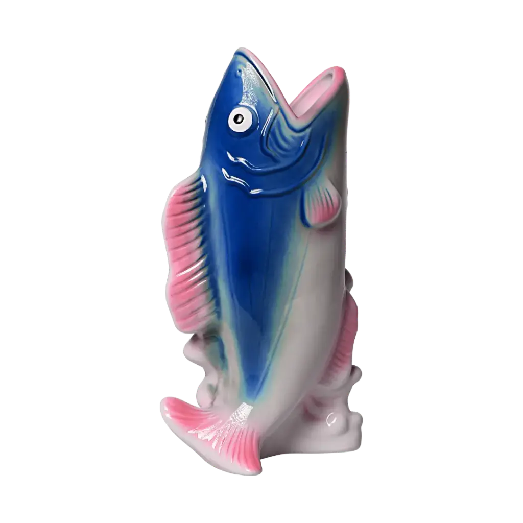 Kitsch Kitchen vaas vis blauw/roze