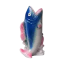 Kitsch Kitchen vaas vis blauw/roze