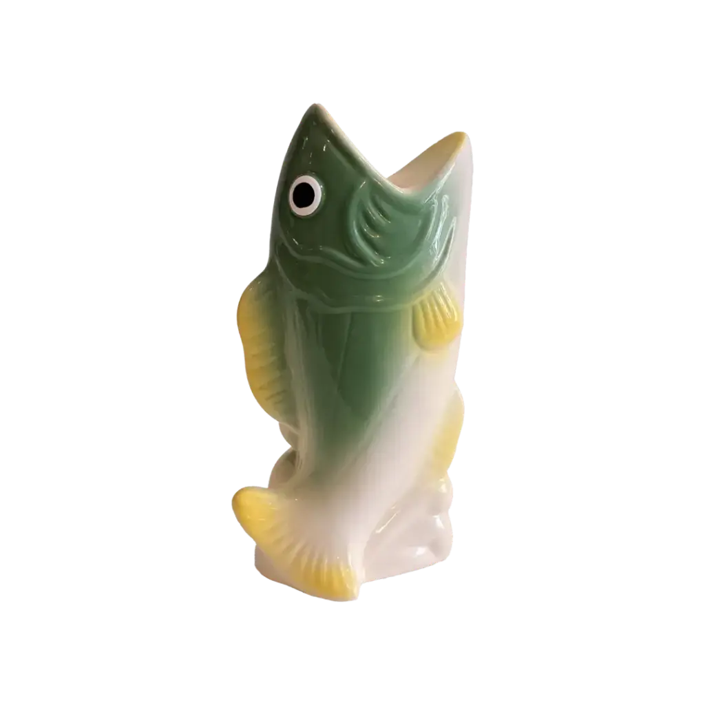 Kitsch Kitchen candle holder fish green/yellow