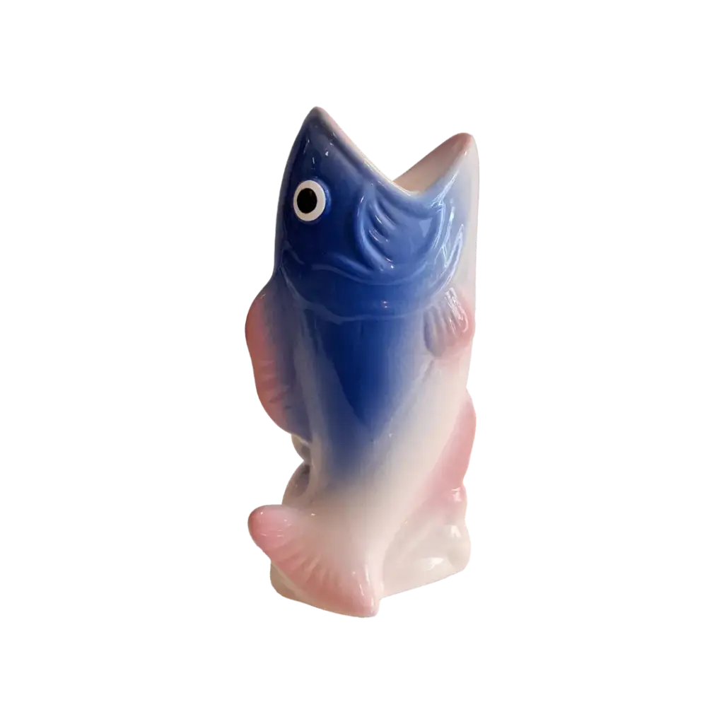 Kitsch Kitchen candle holder fish blue/pink