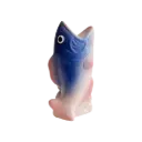 Kitsch Kitchen candle holder fish blue/pink