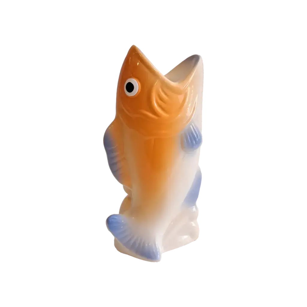 Kitsch Kitchen candle holder fish orange/blue