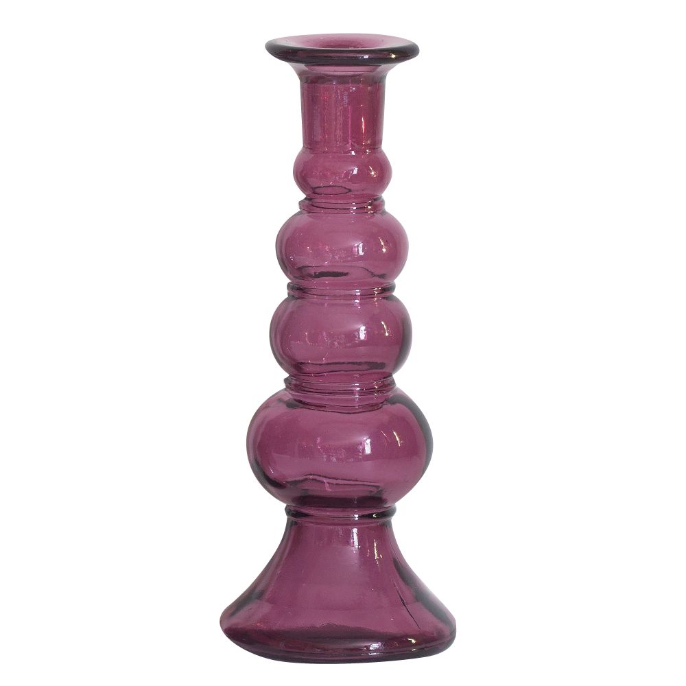 Kitsch Kitchen kandelaar gerycled glas roze