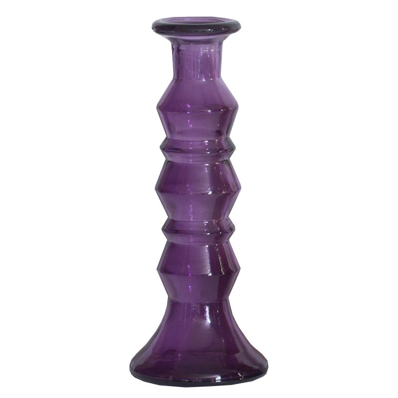 Kitsch Kitchen candle holder recycled glass purple