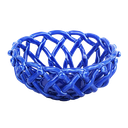 Kitsch Kitchen basket porcelain round Streetstyle blue S