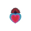 Kitsch Kitchen coaster Milagro heart blue S