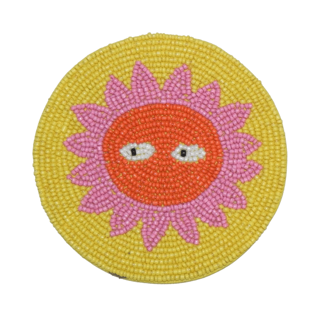 Kitsch Kitchen coaster Loteria El Sol yellow - orange