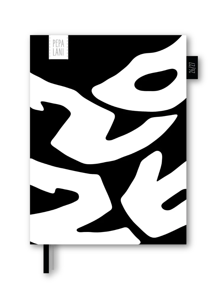 Pepa Lani Black&White diary 2026 leaves