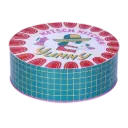 Kitsch Kitchen round cookie tin/cookie jar El Restaurante yummy dia 20x6.8cm