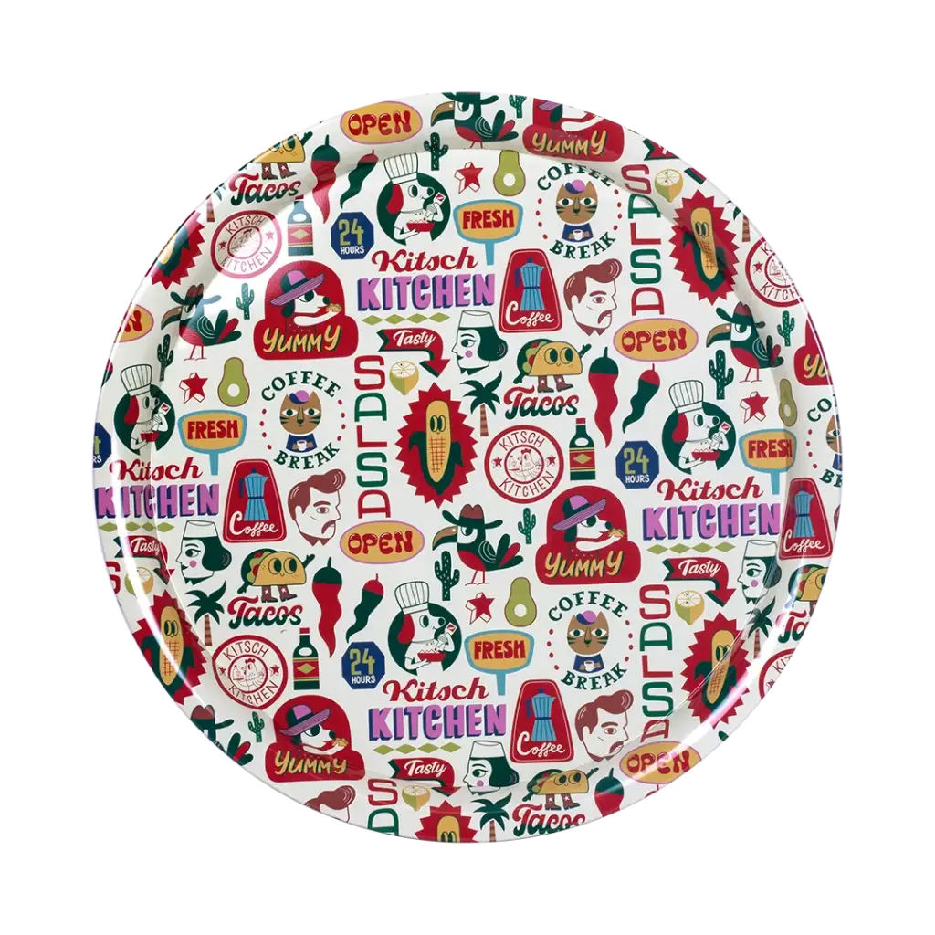 Kitsch Kitchen rond dienblad El Restaurante mexican summer