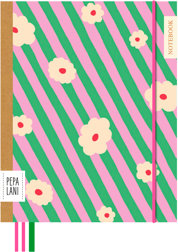 Pepa Lani Flower notitieboek flowerstripes