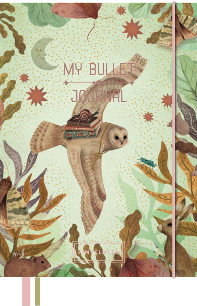Pimpelmees Magical Forest bullet journal owl apple FSC 