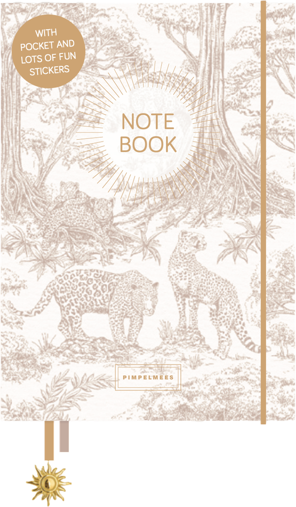 Pimpelmees Mono Savannah Stories notebook leopard warm nude FSC 