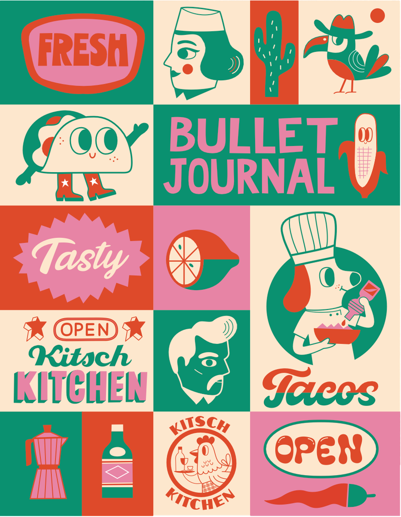 Kitsch Kitchen bullet journal El Restaurante Tasty Taco