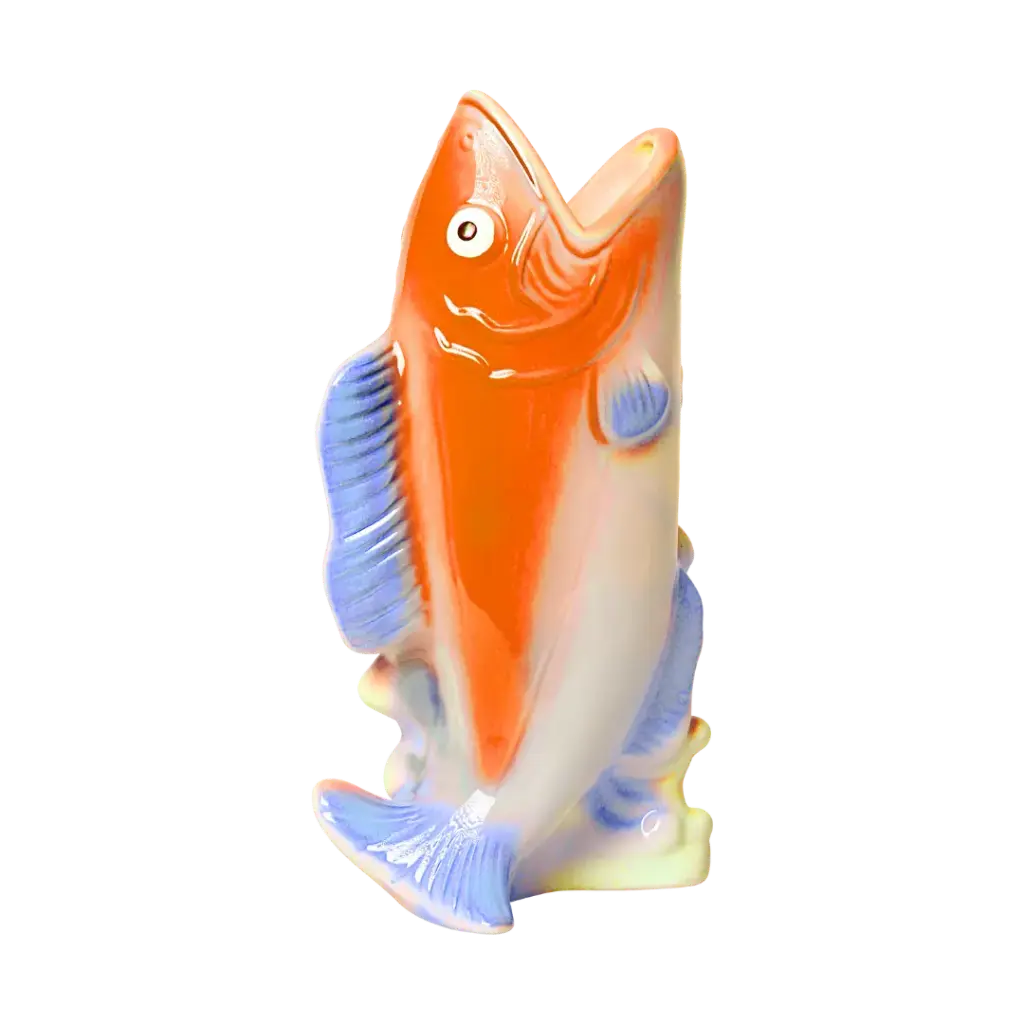 Kitsch Kitchen vase fish orange/blue