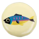Kitsch Kitchen small plate round Sealife long fish
