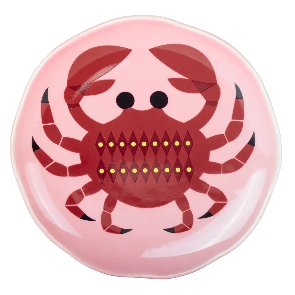 Kitsch Kitchen small plate round Sealife crab
