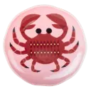 Kitsch Kitchen klein bord rond Sealife krab