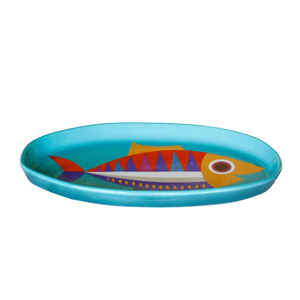 Kitsch Kitchen serving platter Sealife long fish