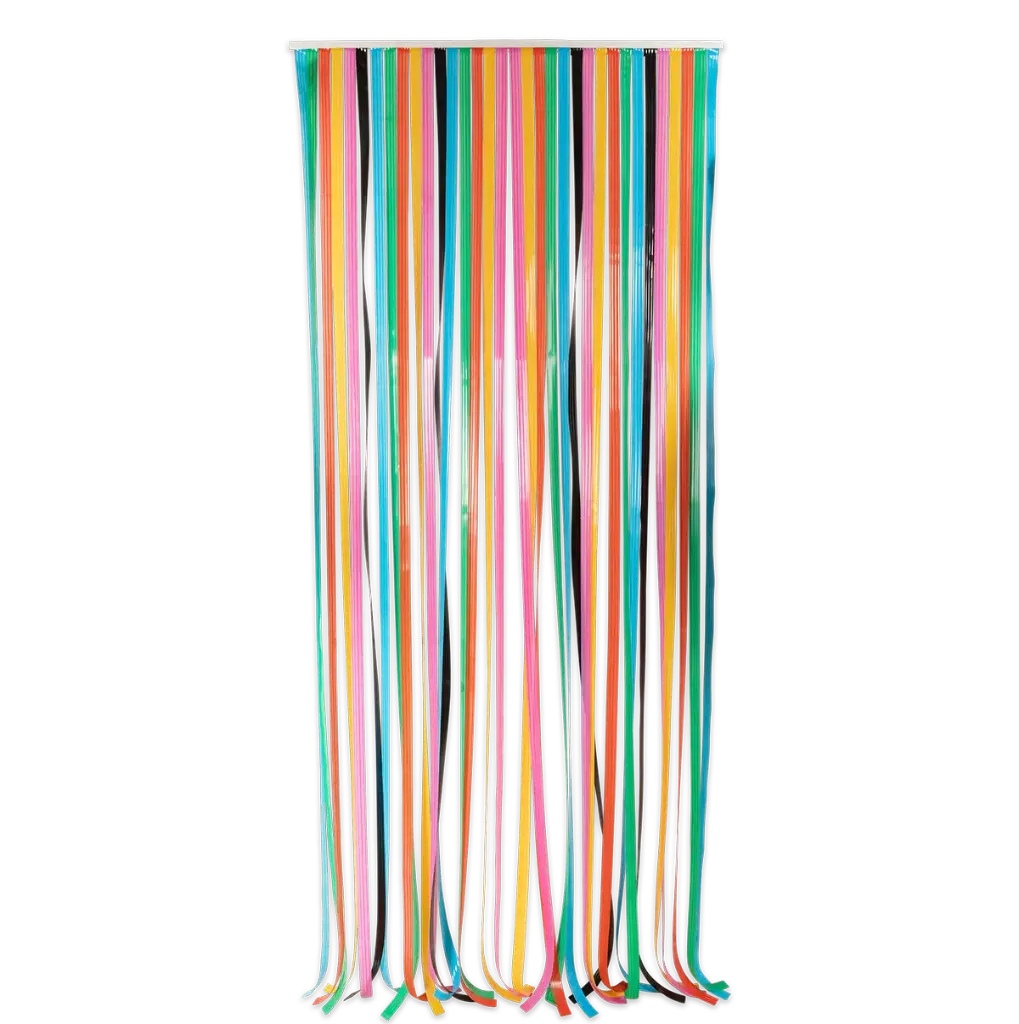 Kitsch Kitchen door curtain Bonaire multi-color plastic 90x220cm