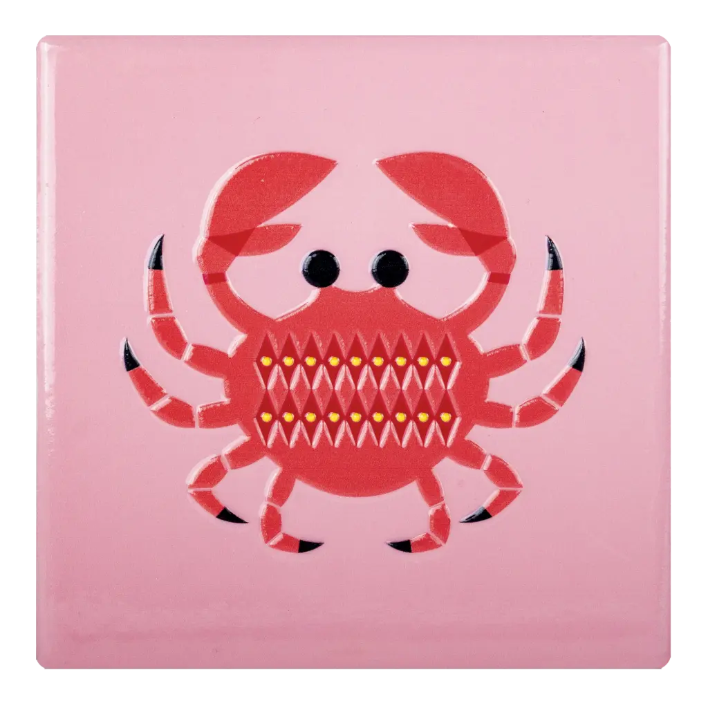 Kitsch Kitchen tile Sealife crab