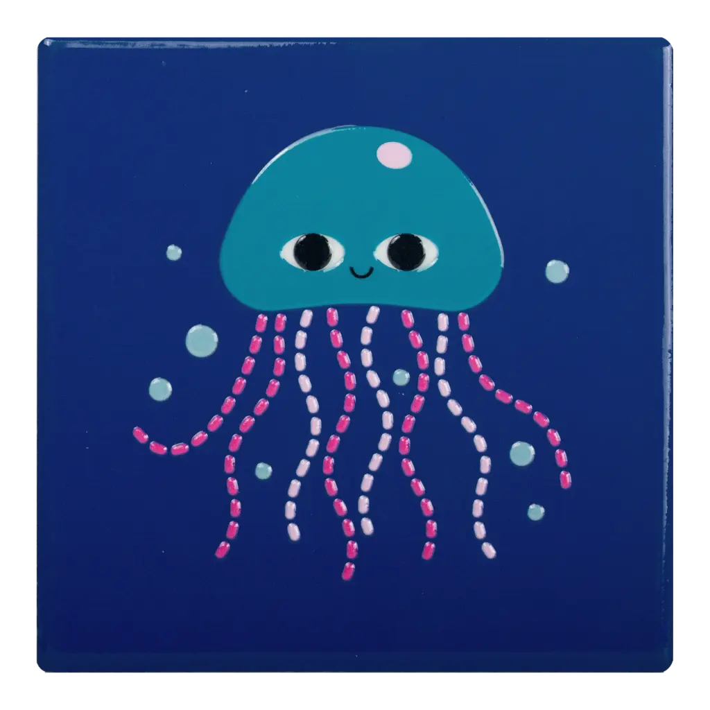 Kitsch Kitchen tile Sealife jellyfish