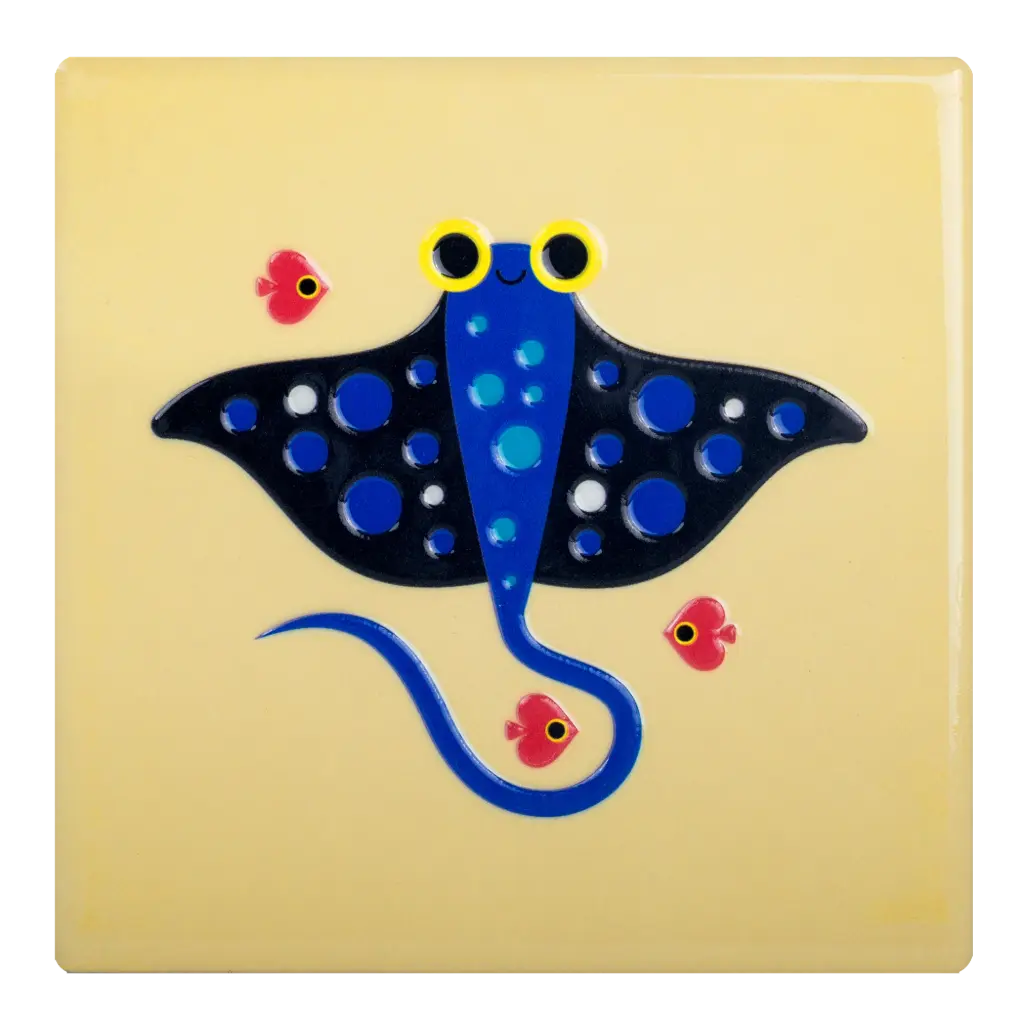 Kitsch Kitchen tegeltje Sealife stingray