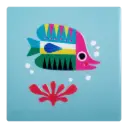 Kitsch Kitchen tegeltje Sealife coral fish