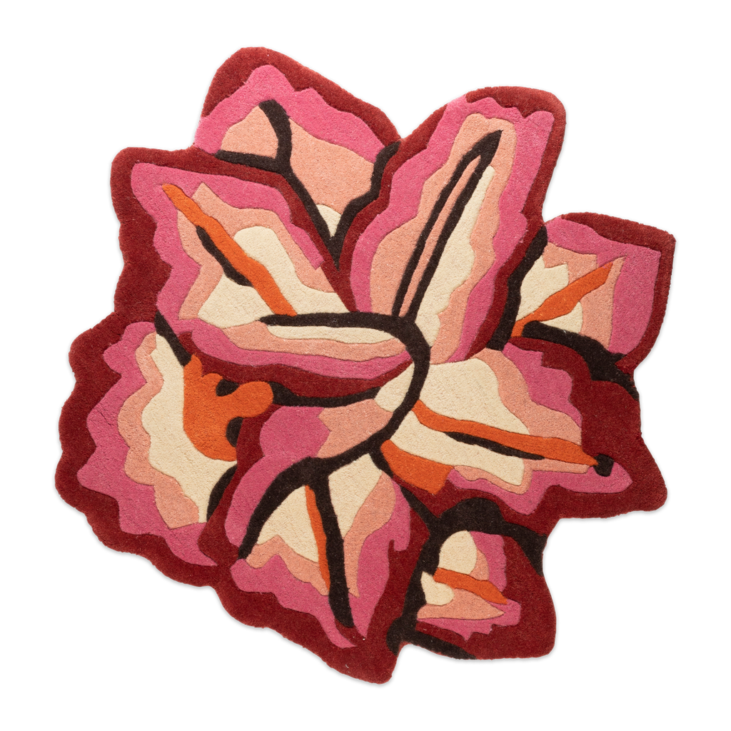 Kitsch Kitchen rug Sword Lily pink