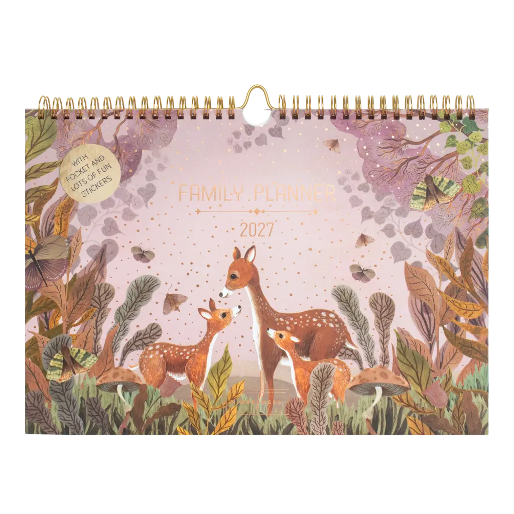 Pimpelmees Magical Forest family planner 2027 deer warm red