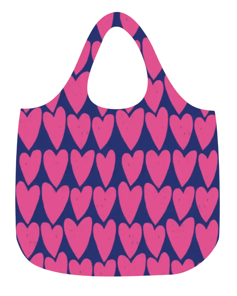Pepa Lani - Hearts opvouwbare tas