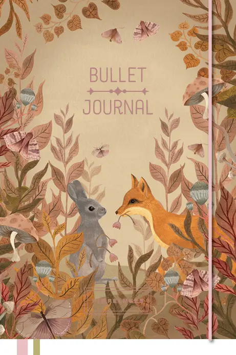 Pimpelmees Magical Forest bullet journal fox gold 