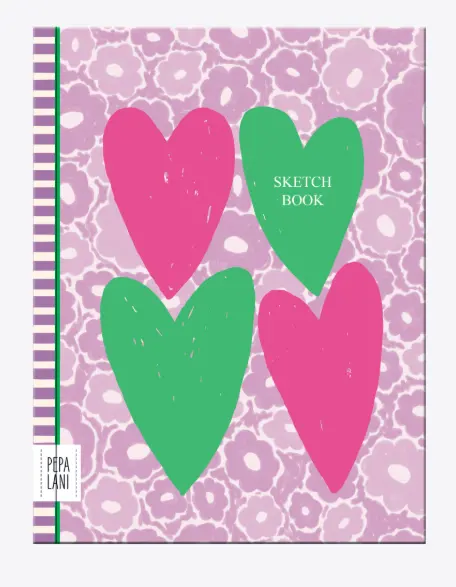 Pepa Lani Flower Sketchbook big hearts