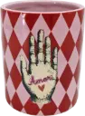 Kitsch Kitchen Kitsch Royale voorraadpot S diamonds rood/roze hand 