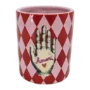 Kitsch Kitchen Kitsch Royale voorraadpot S diamonds rood/roze hand 