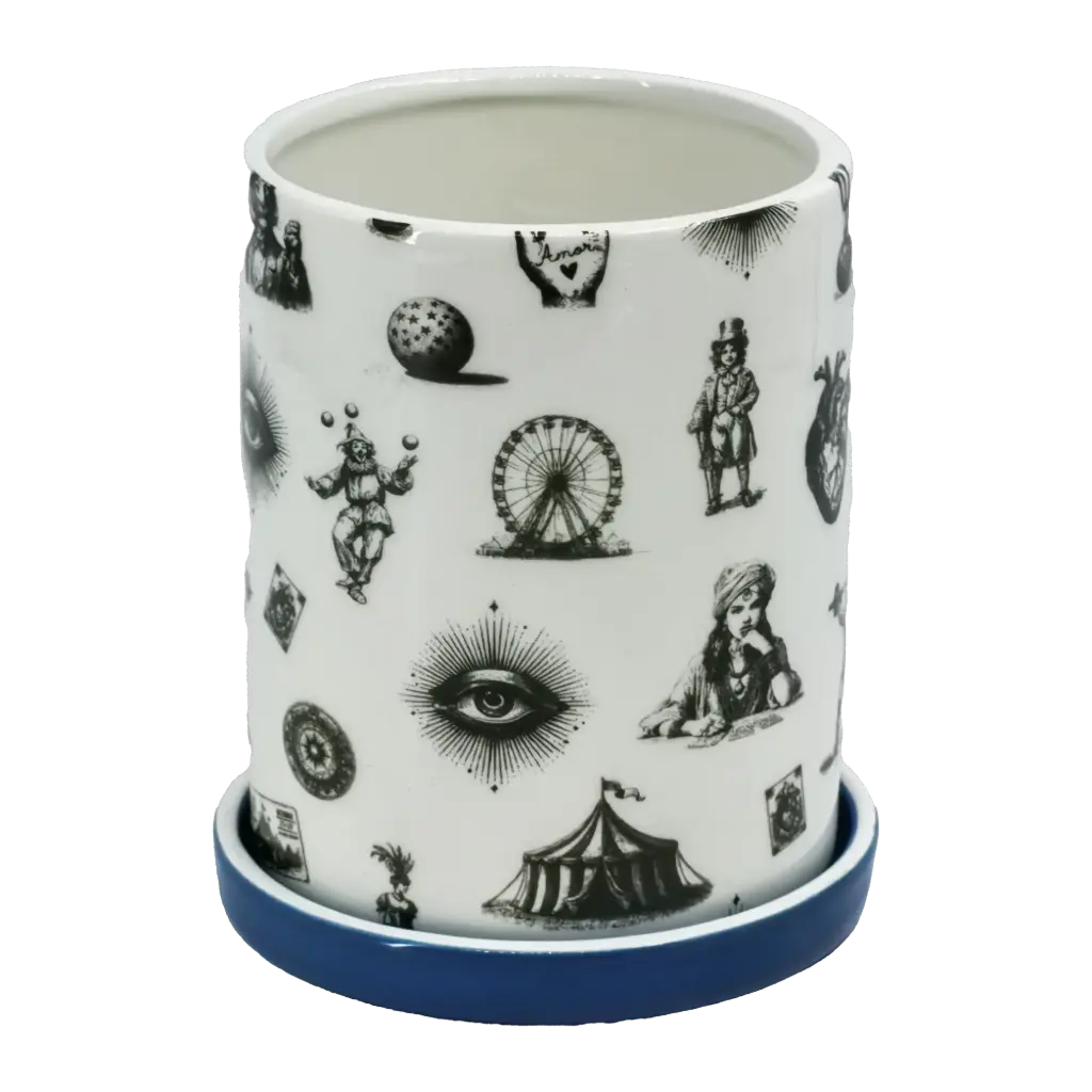 Kitsch Kitchen Kitsch Royale voorraadpot groot met onderzetter patchwork 
