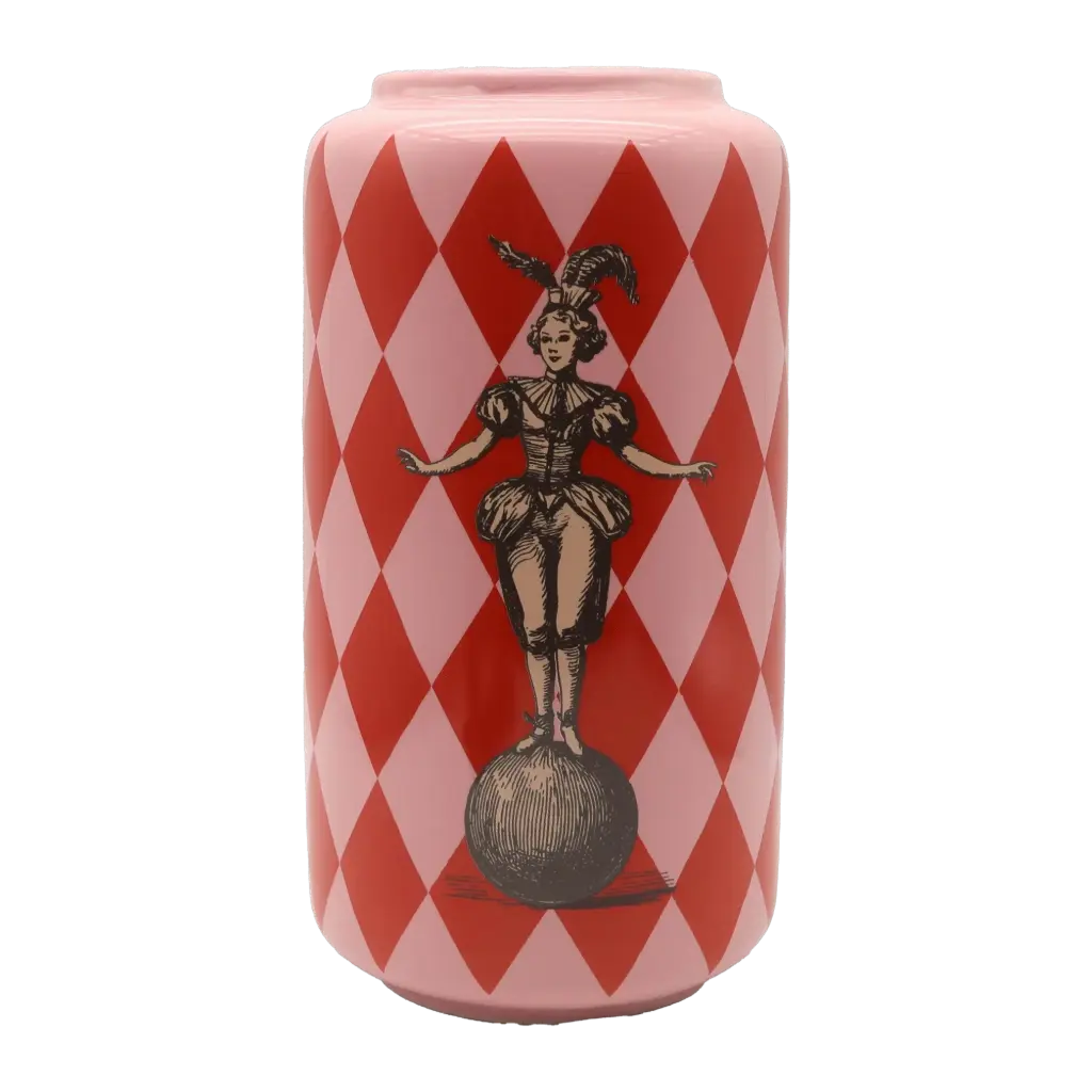 Kitsch Kitchen Kitsch Royale vaas Loretta roze/rood