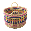 Kitsch Kitchen basket elephant grass round yellow S