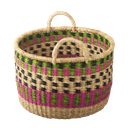 Kitsch Kitchen basket elephant grass round green S