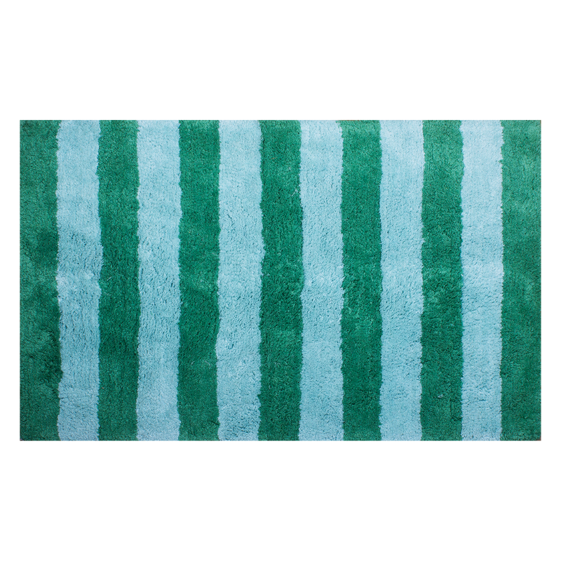Kitsch Kitchen bathmat striped blue/green