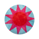 Kitsch Kitchen badmat soleil rond blauw 