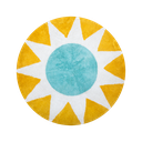 Kitsch Kitchen bathmat soleil round yellow