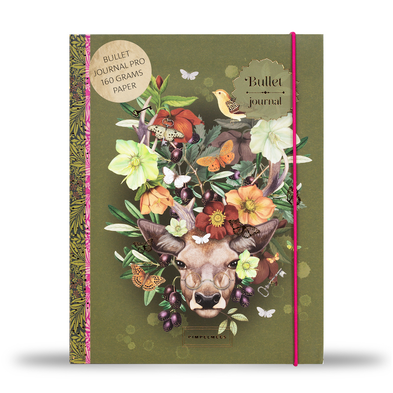 Pimpelmees bullet journal PRO Deer - Olive 