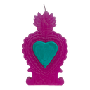 Kitsch Kitchen candle Folclorico Milagro heart purple